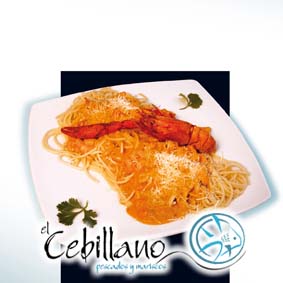 Spaguetti en Salsa Diabla de Camarones