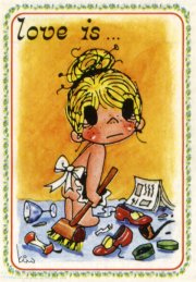 Love is....cleaning up his mess without a grumble.