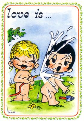 Love is....keeping him cool when he`s gardening.