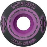 purple and black baker wheels