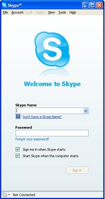Jeg syntes du skulle have Skype?