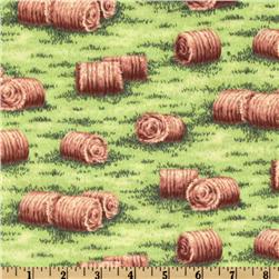 Farm Living Hay Field Green/Tan