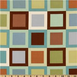 Color Defined Blocks Brown/Aqua