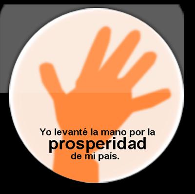 Levanta la mano por la prosperidad de Colombia