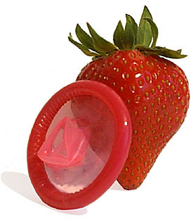Strawberry condom