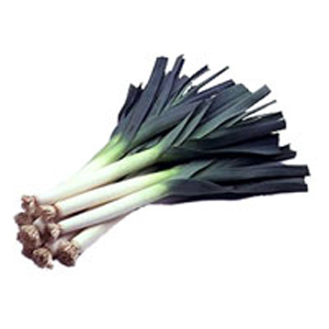 un bouquet de poireaux