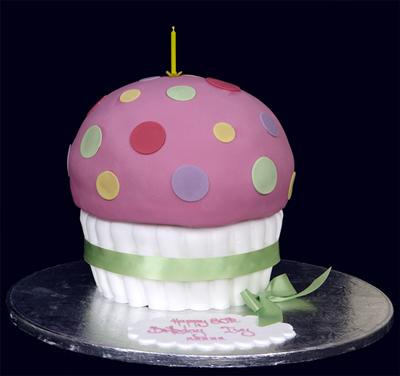  Pink Cup Cake Large Birthday Cake