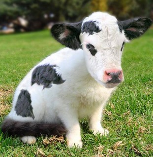une petite vache chien