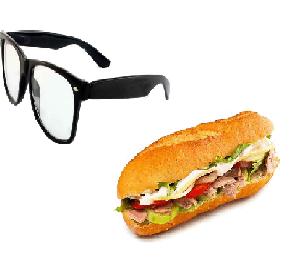 Sandwich del man de GAFAS GRANDES