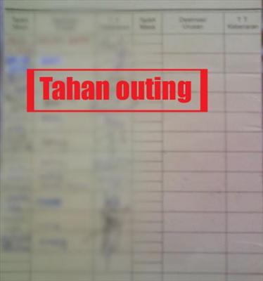 Tahan outing 2minggu - Bilik KOTOR