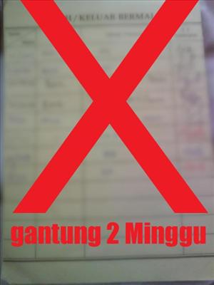 Gantung kad outing 2minggu