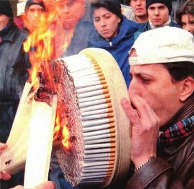 a whole lotta cigarettes
