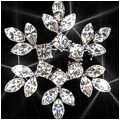 Fleur de Lys Snowflake Brooch
