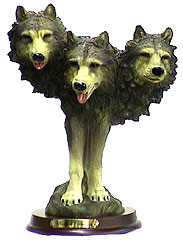 Triple Wolf Bust