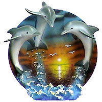 Triple Dolphin Plate
