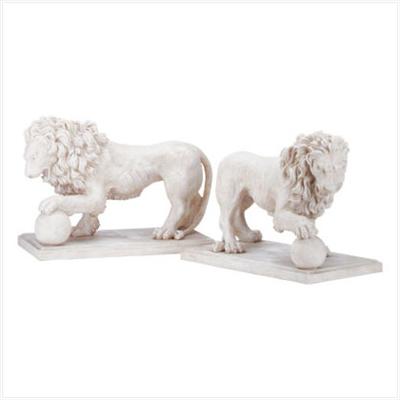 Lion Sculptures Pair