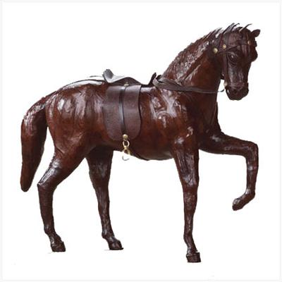 Leather Horse Sculpture