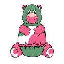 Pink And Green Polka Dot Bear