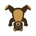Happy Headstand Brown Bear