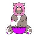 Brown And Pink Polka Dot Bear