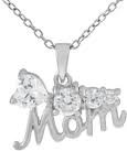 White Gold Diamond Mom Necklace