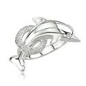 Silver Dolphin Diamond Ring