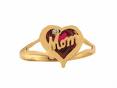 Ruby Gold Mom Ring
