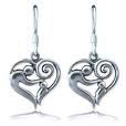 \"Mother and Child\" White Gold Earrings
