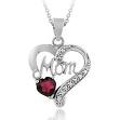 White Gold Diamonds Ruby Mom Pendant