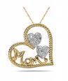 Gold Diamond Mom Pendant