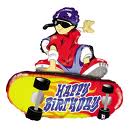 Skateboarding Happy Birthday