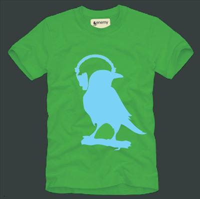 Camiseta de Cuervo Audifionos