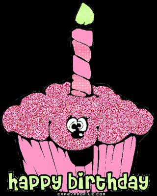 Pink Birthday Cupcake