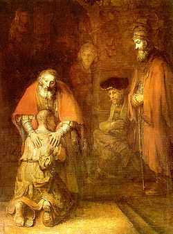 Allora rientrò in se stesso e disse: ... Padre, ho peccato contro il Cielo e contro di te...Quando era ancora lontano il padre lo vide e commosso gli corse incontro, gli si gettò al collo e lo baciò. 