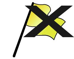 A lack of yellow flags