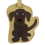 Chocolate Labrador Luggage Tag