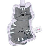Grey Tabby Cat Luggage Tag