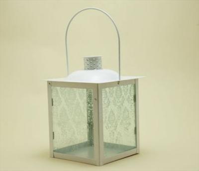 Damask Glass Garden Candle Holder