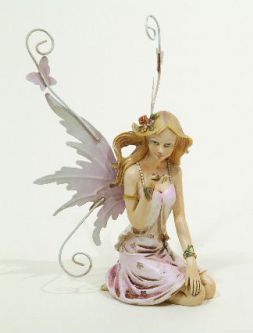 Pink Kneeling Fairy