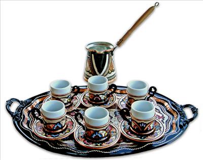 Turkish coffee set for 6