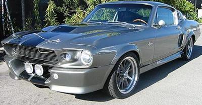 Silver 67 Mustang