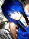 Blue hair extentions