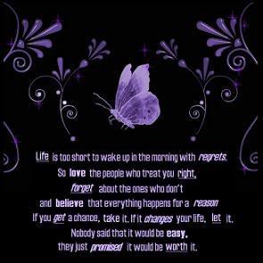 Life is too short to live with regrets