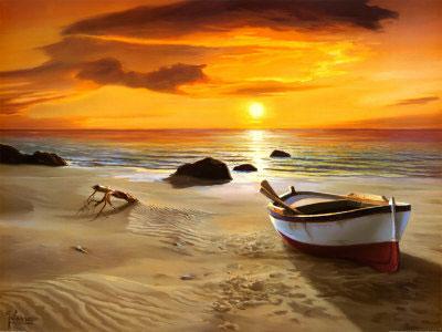 Tramonto in Spiaggia