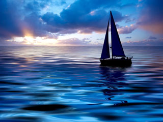 Tramonto in Barca a vela