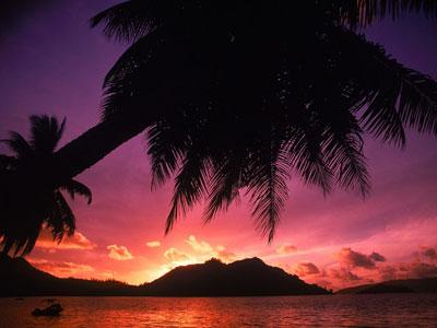 Tramonto alle Seychelles