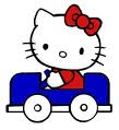 hello kitty in a car
