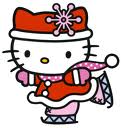 ice-skating hello kitty