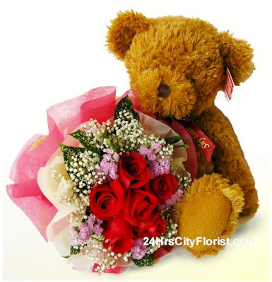 teddy flower just 4 u