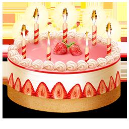 strawberry birthday cake